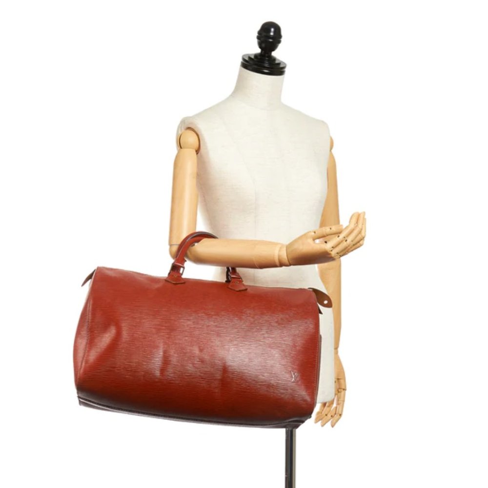 authentic Louis Vuitton Speedy 35 Browns Epi Kenyan Fawn.